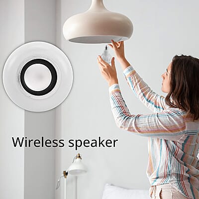 White RGB LED Music Bulb with Wireless Speaker with Remote Control