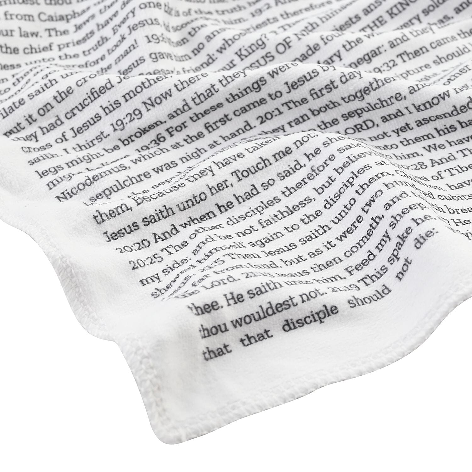 Believer Blanket Printed with the Gospel of John