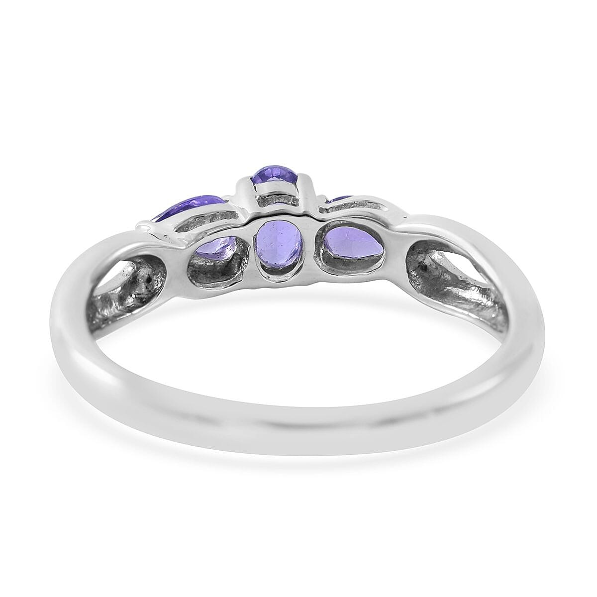 Madagascar Purple Sapphire 3 Stone Ring in Platinum Over Sterling Silver (Size 6.0) 0.65 ctw image number 3