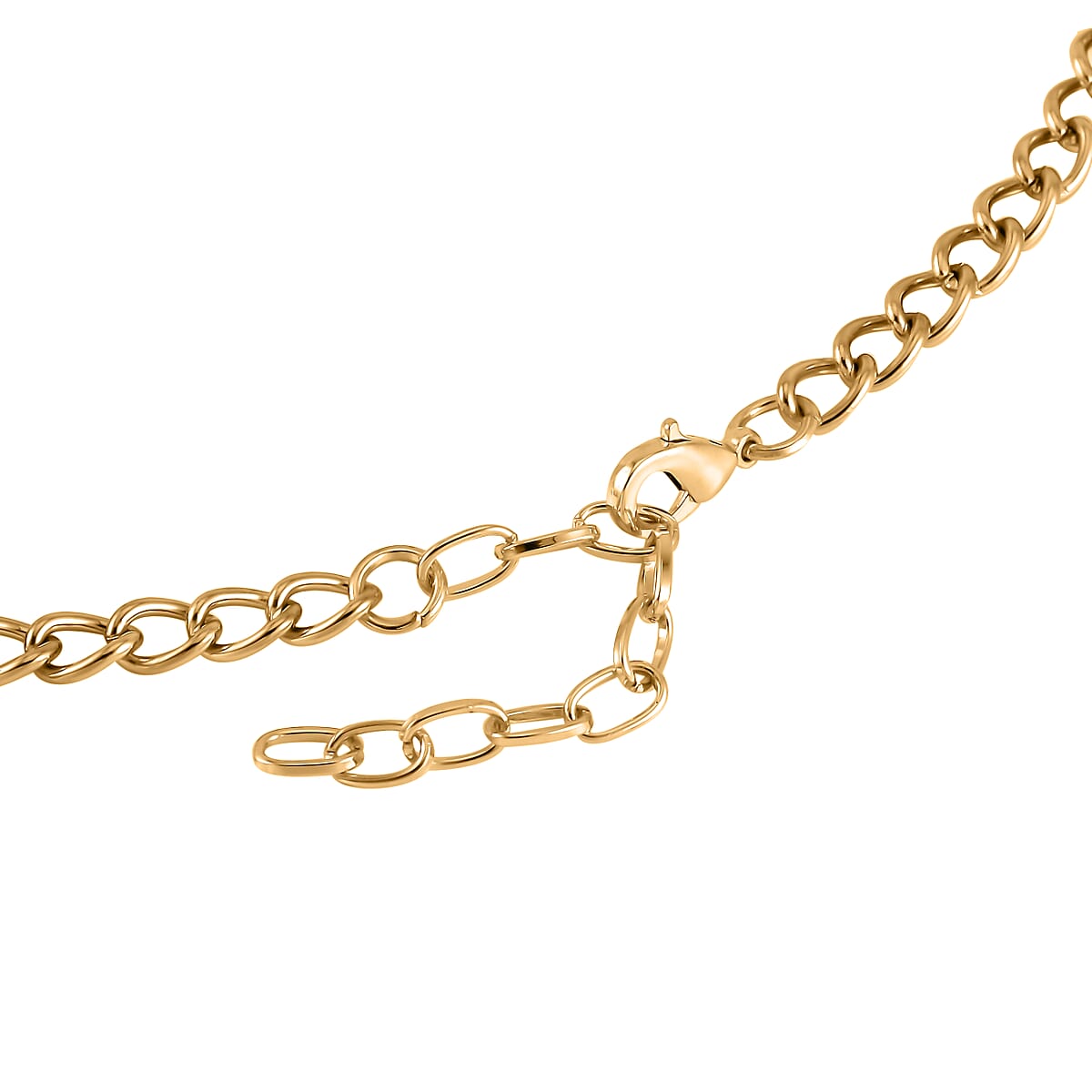 Austrian Crystal Tassels Necklace 20-22 Inches in Goldtone image number 3