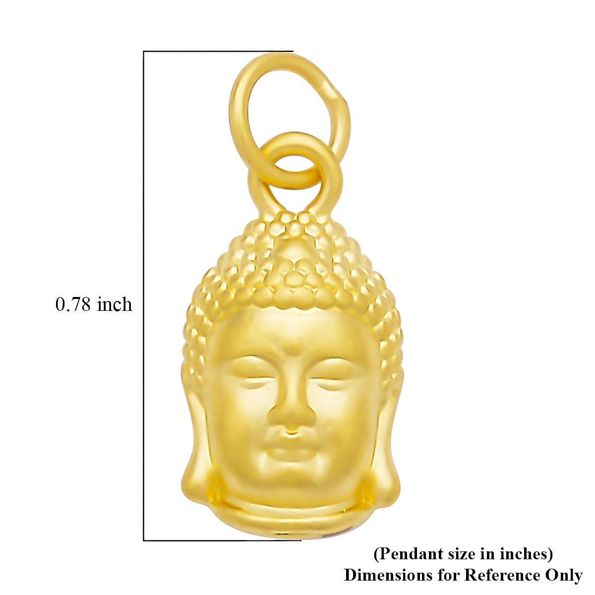 24K Yellow Gold Buddha Head Pendant 0.50 Grams image number 5