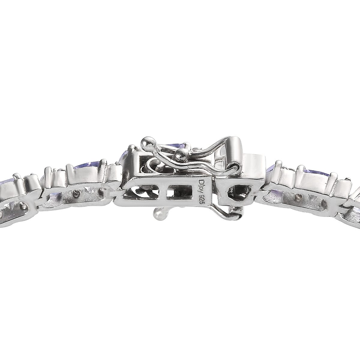 Tanzanite and Natural White Zircon Tennis Bracelet in Platinum Over Sterling Silver (6.50 In) 5.75 ctw image number 3