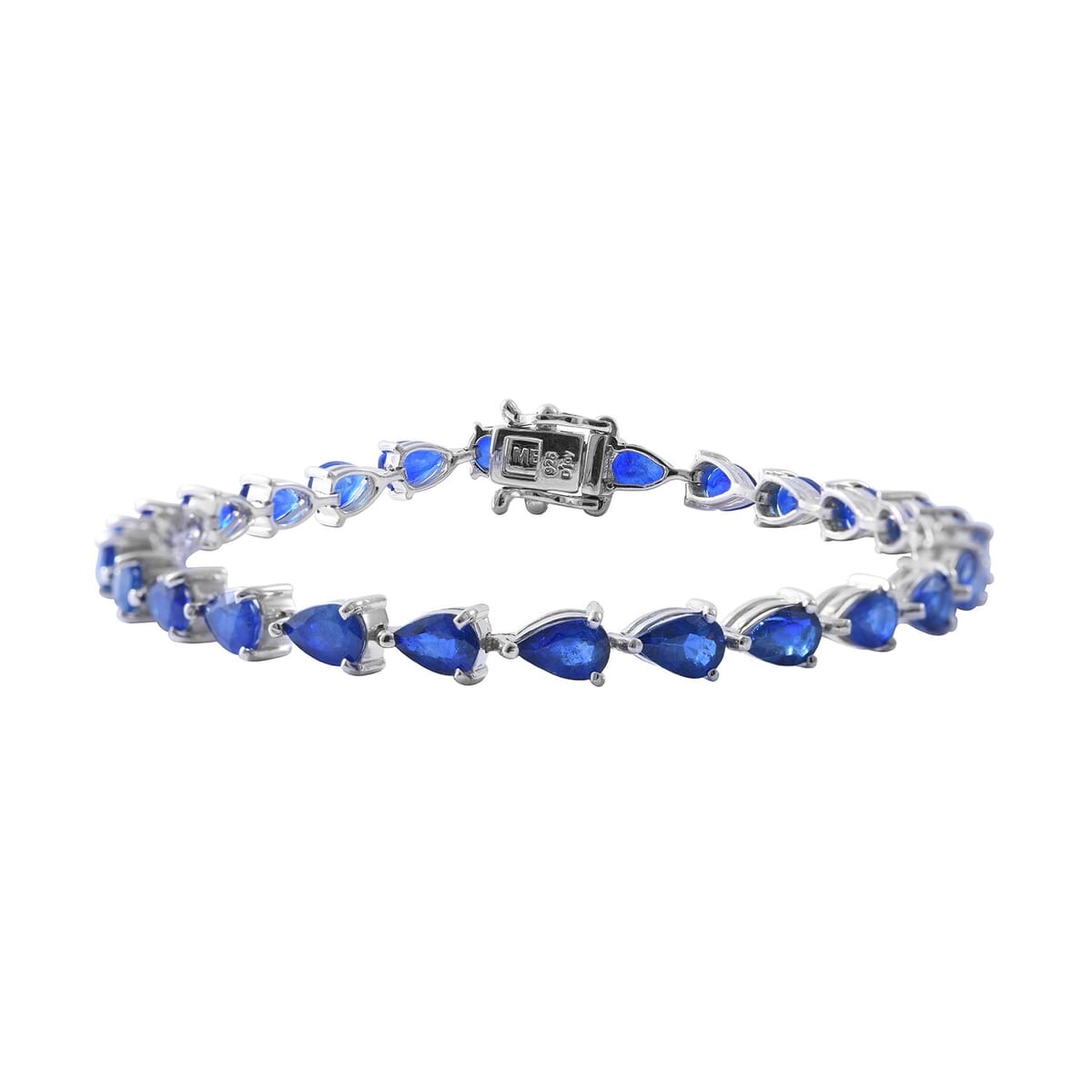 Tanzanian Blue Spinel (DF) Tennis Bracelet in Platinum Over Sterling Silver (6.50 In) 9.20 Grams 11.25 ctw image number 0