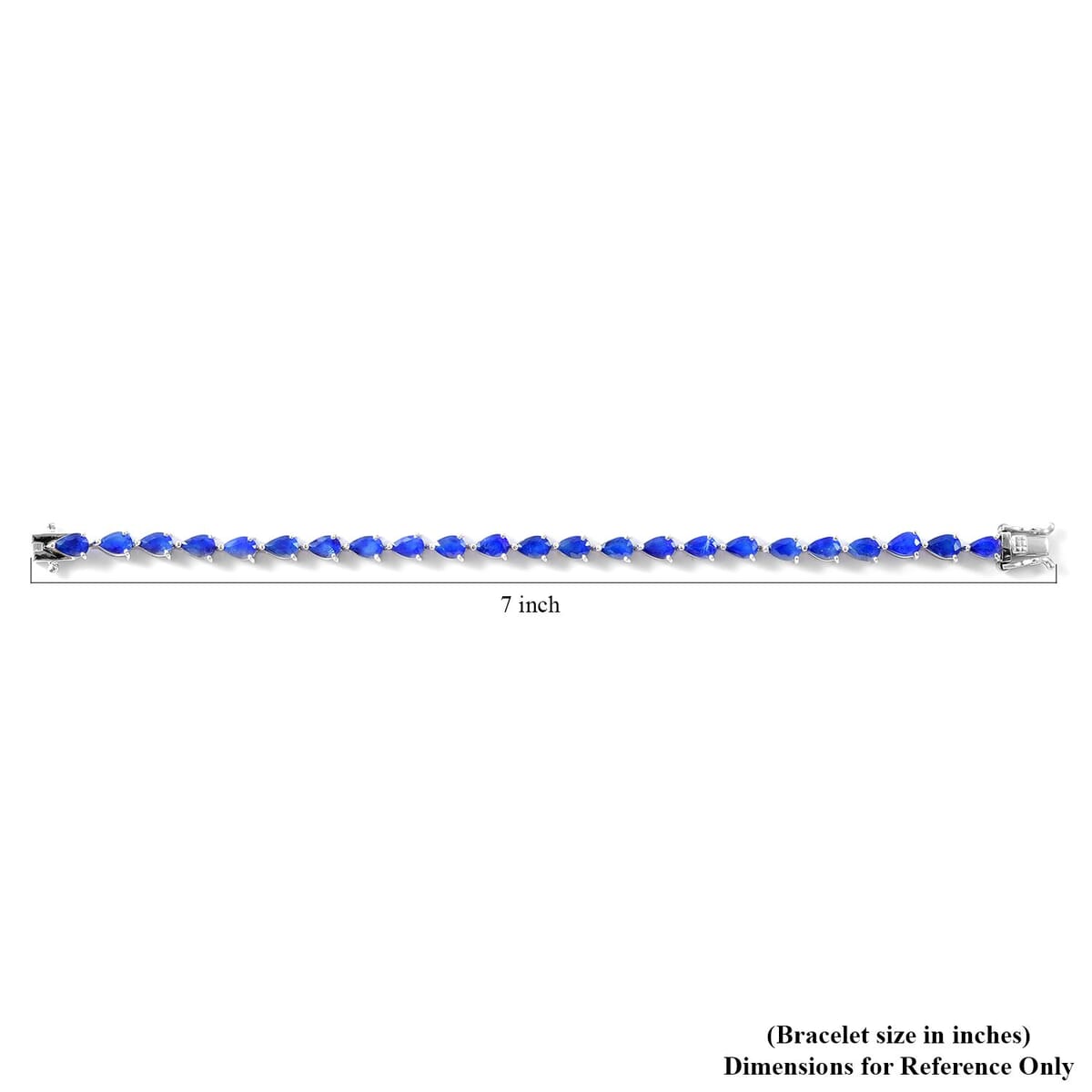 Tanzanian Blue Spinel (DF) Tennis Bracelet in Platinum Over Sterling Silver (6.50 In) 9.20 Grams 11.25 ctw image number 3