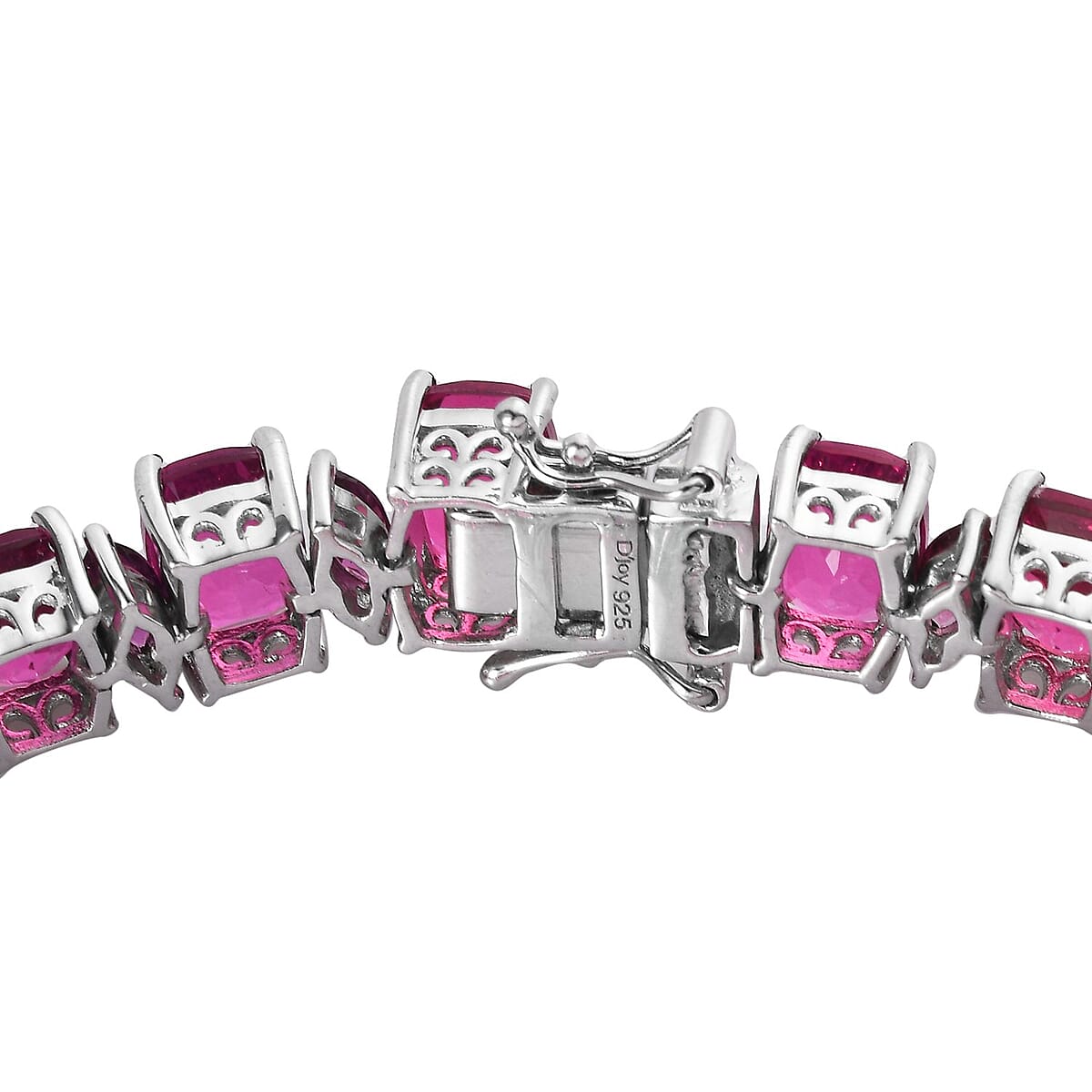 Radiant Orchid Quartz (Triplet) and Orissa Rhodolite Garnet Bracelet in Platinum Over Sterling Silver (7.25 In) 43.50 ctw image number 3