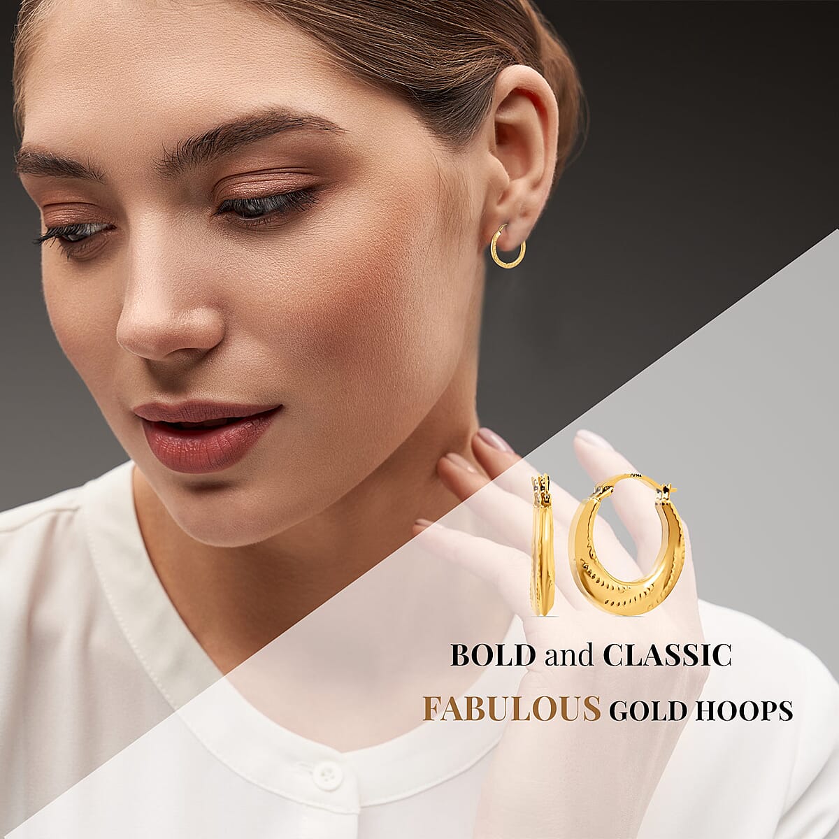 Ankur Treasure Chest 14K Yellow Gold Earrings, Gold Hoops, Birthday Gifts For Her 0.70 Grams image number 3