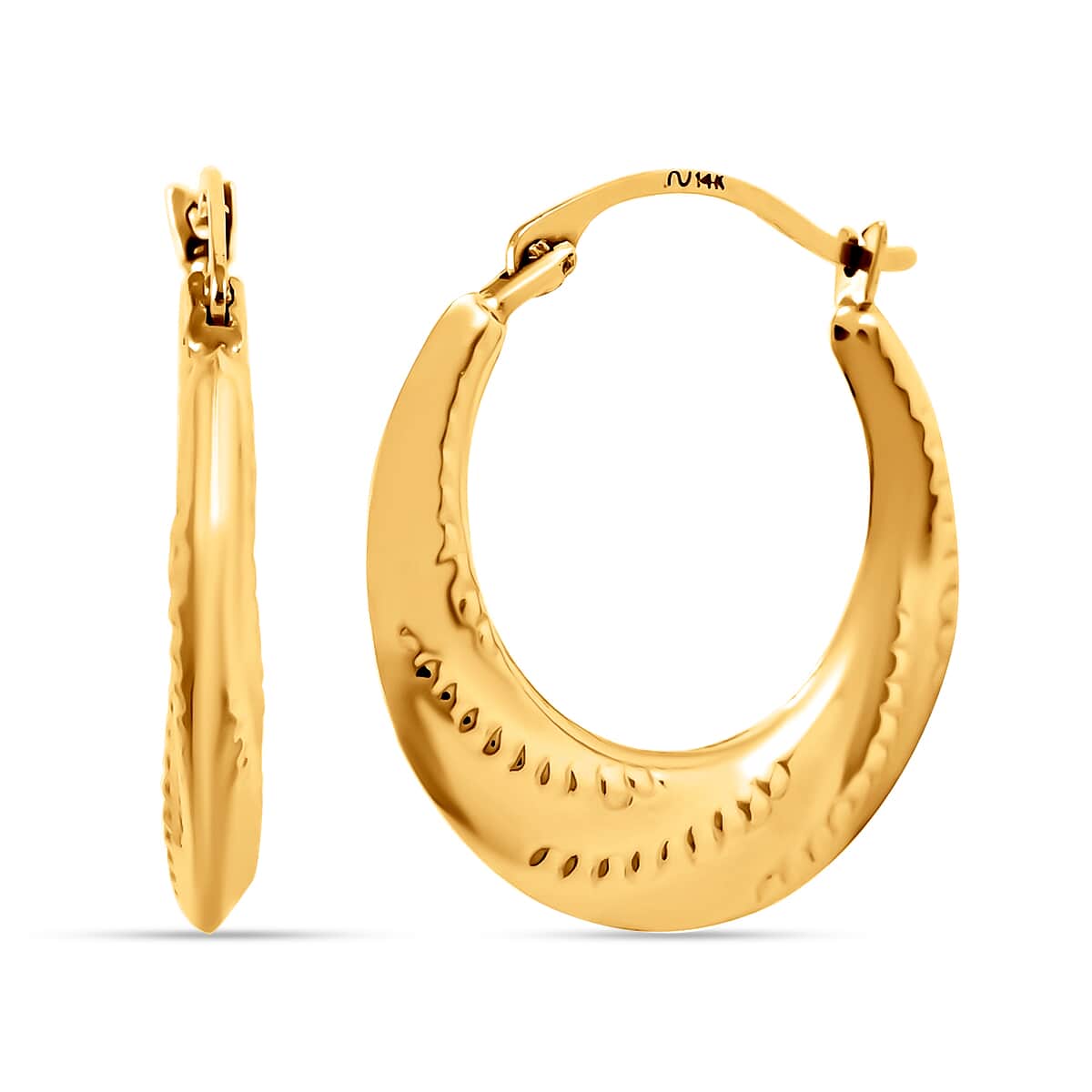 Ankur Treasure Chest 14K Yellow Gold Earrings, Gold Hoops, Wedding Jewelry For Women image number 0