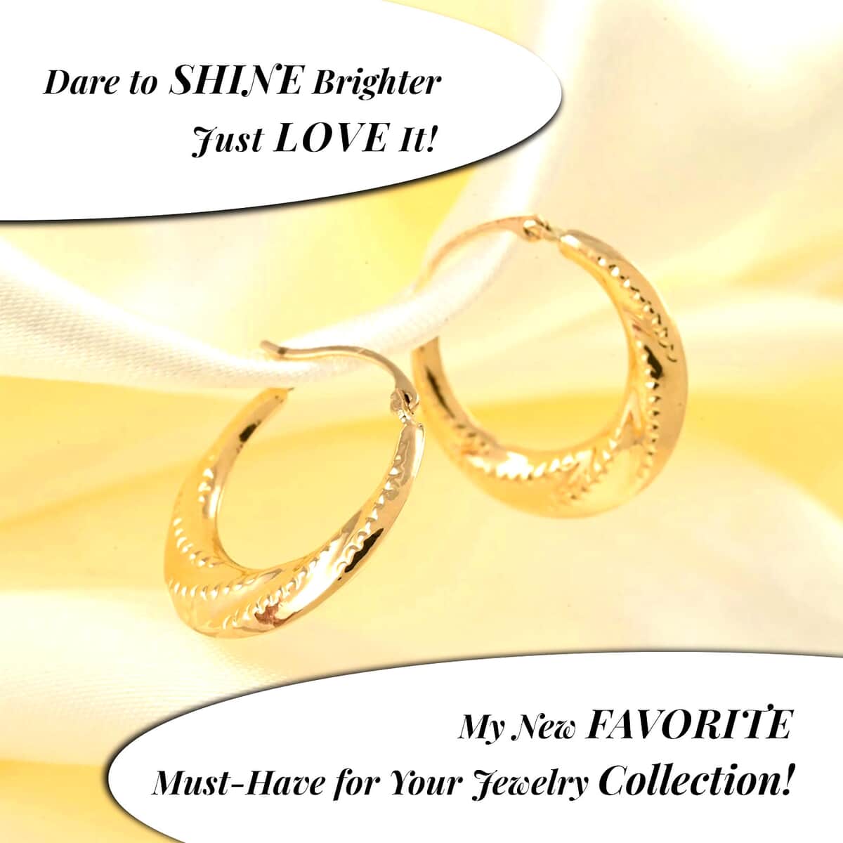 Ankur Treasure Chest 14K Yellow Gold Earrings, Gold Hoops, Wedding Jewelry For Women image number 2