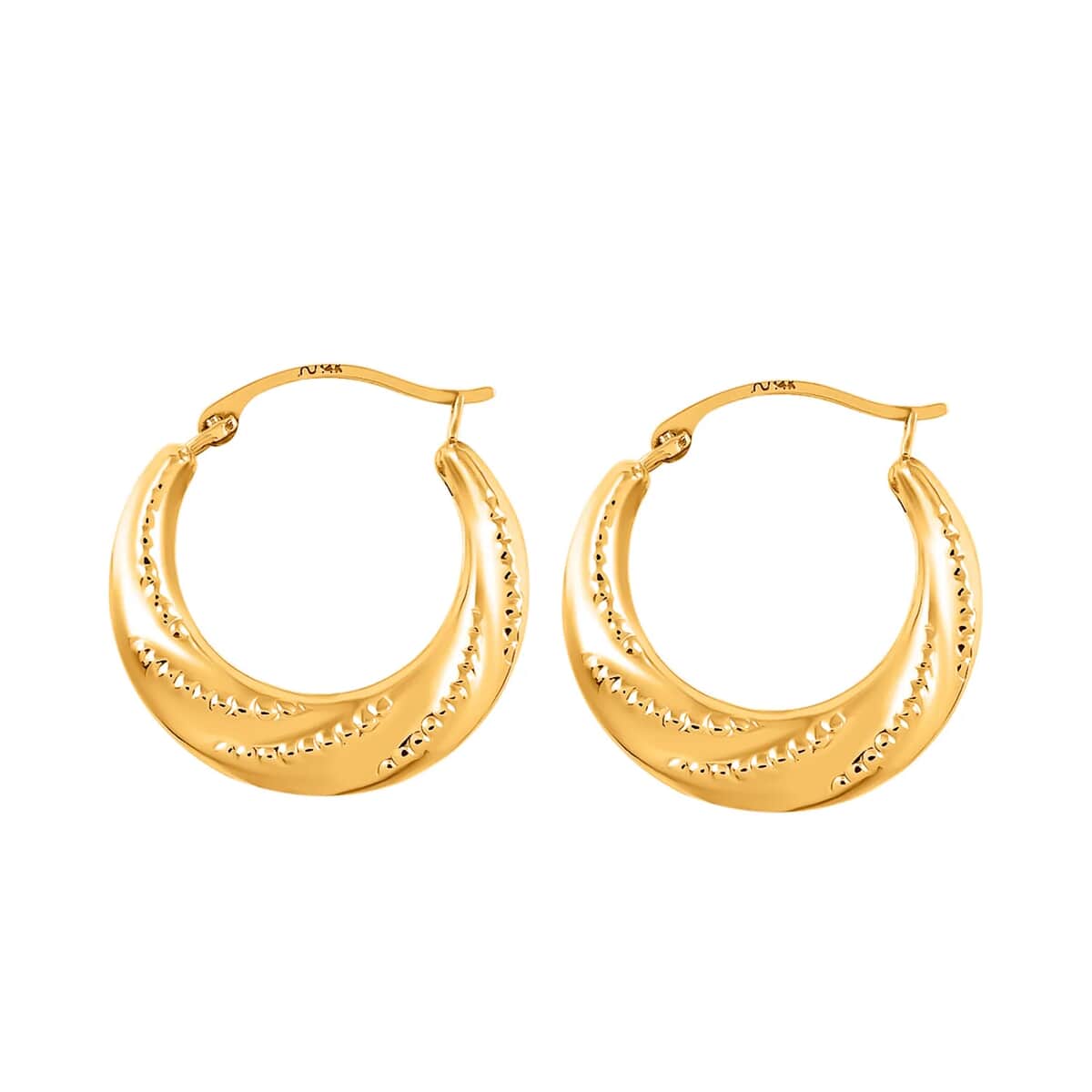 Ankur Treasure Chest 14K Yellow Gold Earrings, Gold Hoops, Wedding Jewelry For Women image number 5