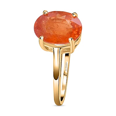 Luxoro 10K Yellow Gold Premium Viceroy Spessartine Garnet Solitaire Ring (Size 10.0) 2.90 ctw