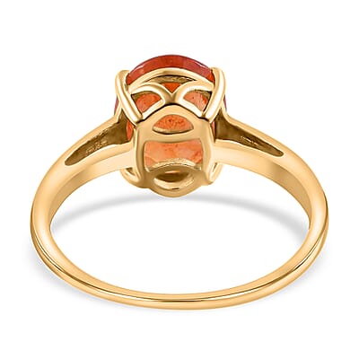 Luxoro 10K Yellow Gold Premium Viceroy Spessartine Garnet Solitaire Ring (Size 10.0) 2.90 ctw