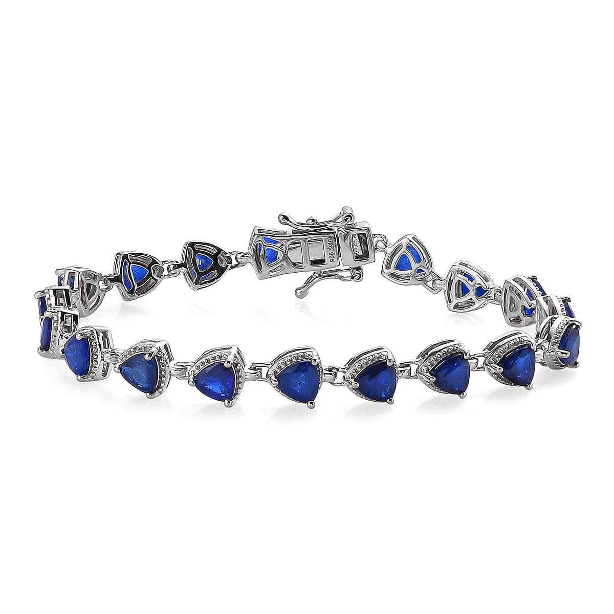 Tanzanian Blue Spinel (DF) Link Bracelet in Platinum Over Sterling Silver (6.50 In) 9.50 Grams 9.00 ctw image number 0