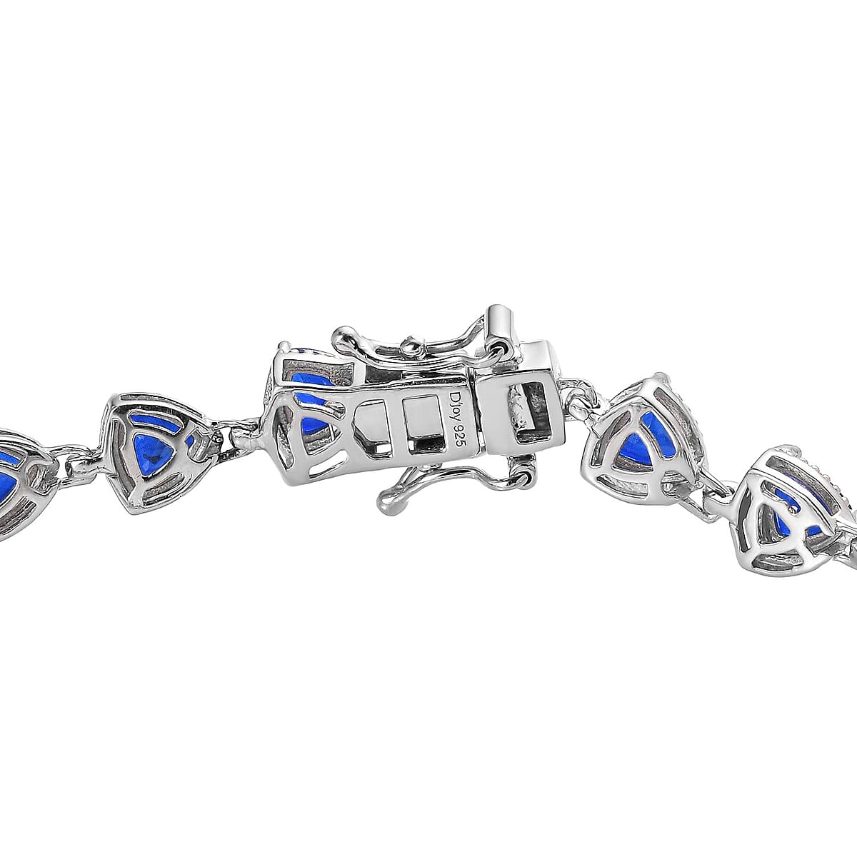 Tanzanian Blue Spinel (DF) Link Bracelet in Platinum Over Sterling Silver (6.50 In) 9.50 Grams 9.00 ctw image number 3