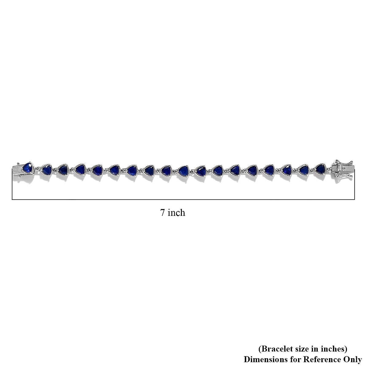 Tanzanian Blue Spinel (DF) Link Bracelet in Platinum Over Sterling Silver (6.50 In) 9.50 Grams 9.00 ctw image number 4