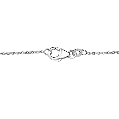 Rose De France Amethyst Station Necklace 20 Inches in Sterling Silver 24.25 ctw