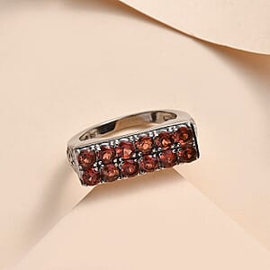 Mozambique Garnet Ring in Stainless Steel (Size 10.0) 1.75 ctw