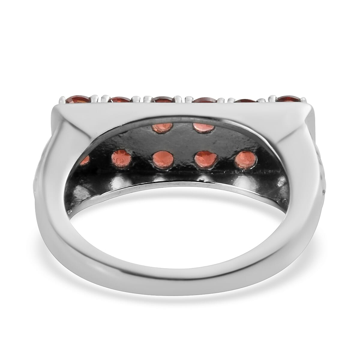 Mozambique Garnet Ring in Stainless Steel (Size 8.0) 1.75 ctw | Tarnish-Free, Waterproof, Sweat Proof Jewelry image number 4