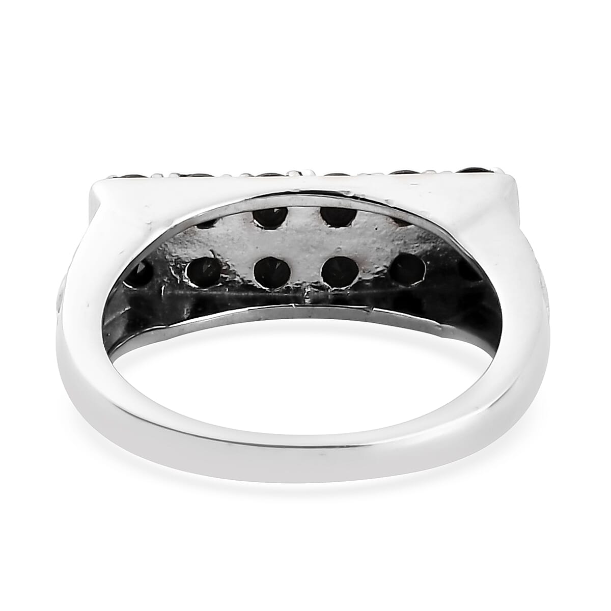 Thai Black Spinel Ring in Stainless Steel (Size 7.0) 1.75 ctw | Tarnish-Free, Waterproof, Sweat Proof Jewelry image number 4