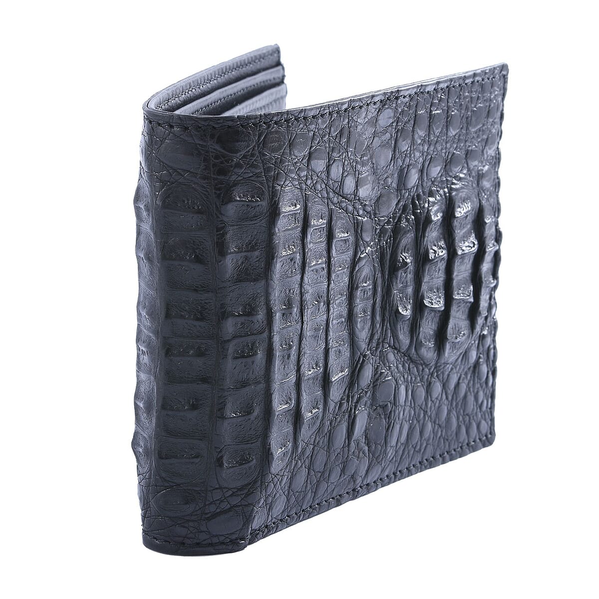 River Black Genuine Crocodile Leather Wallet image number 1