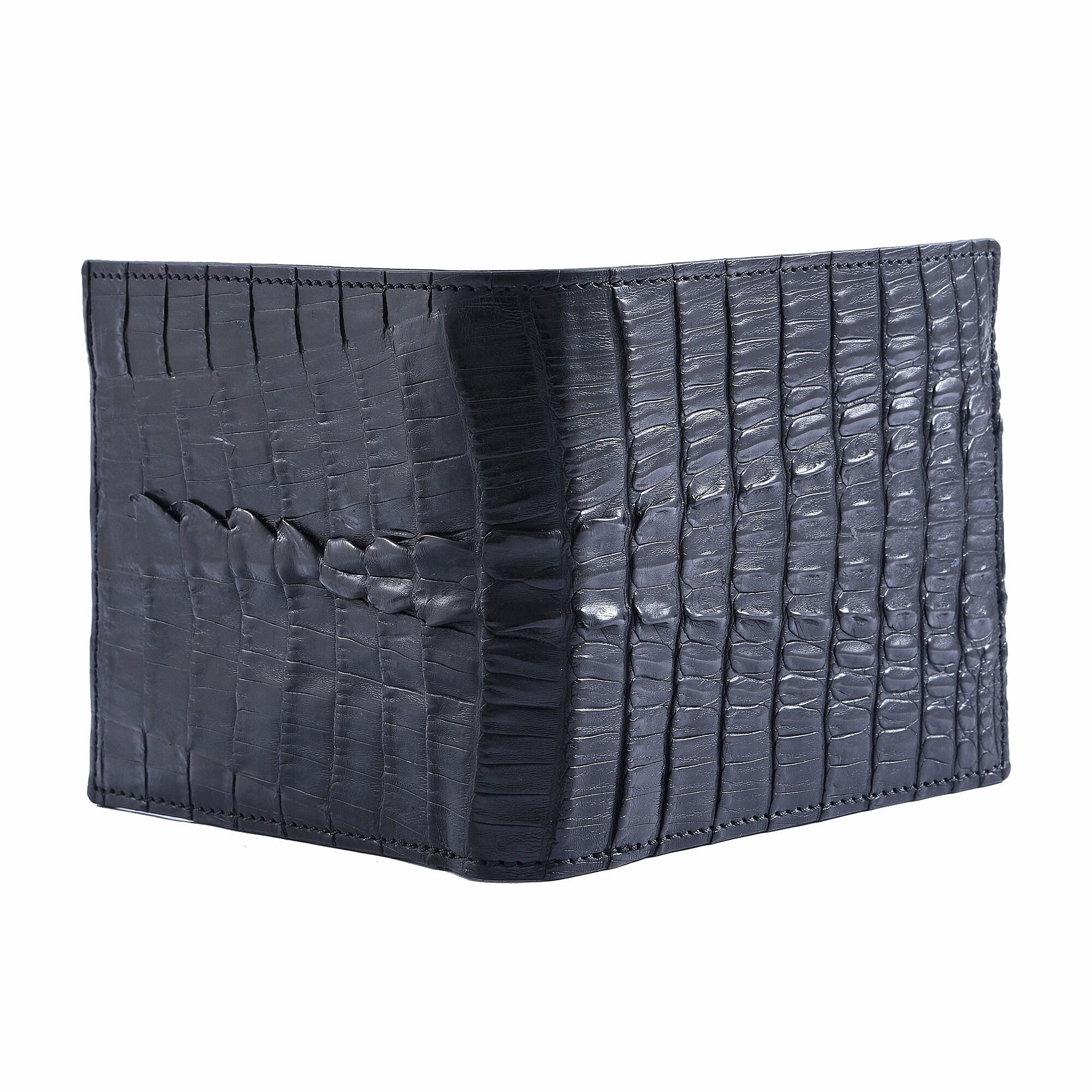 Buy River Black Genuine Crocodile Leather Wallet at ShopLC.