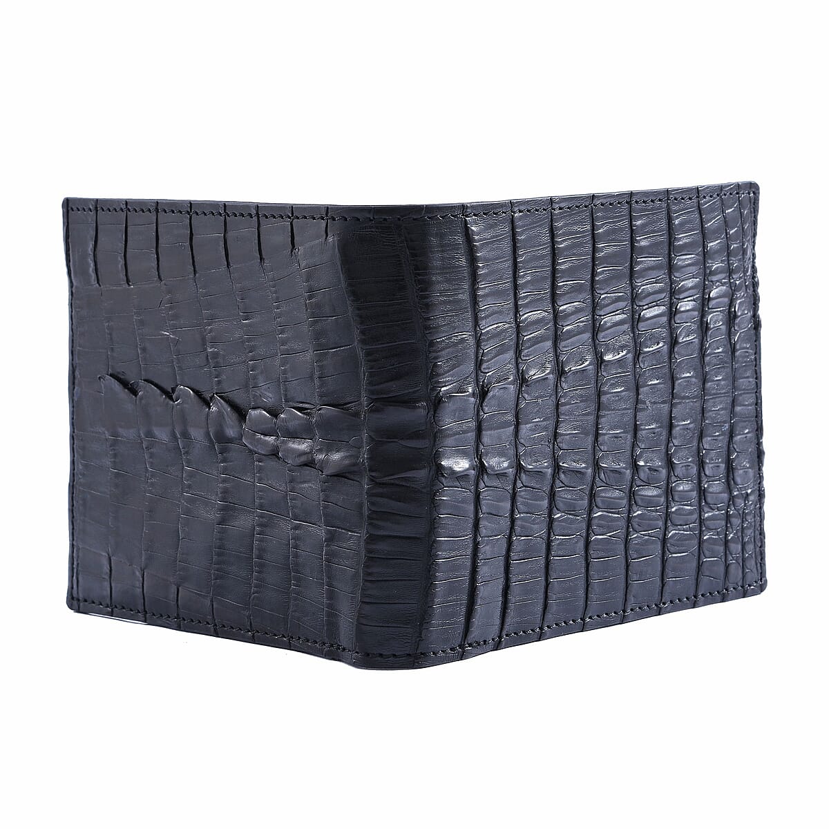River Black Genuine Crocodile Leather Wallet image number 3