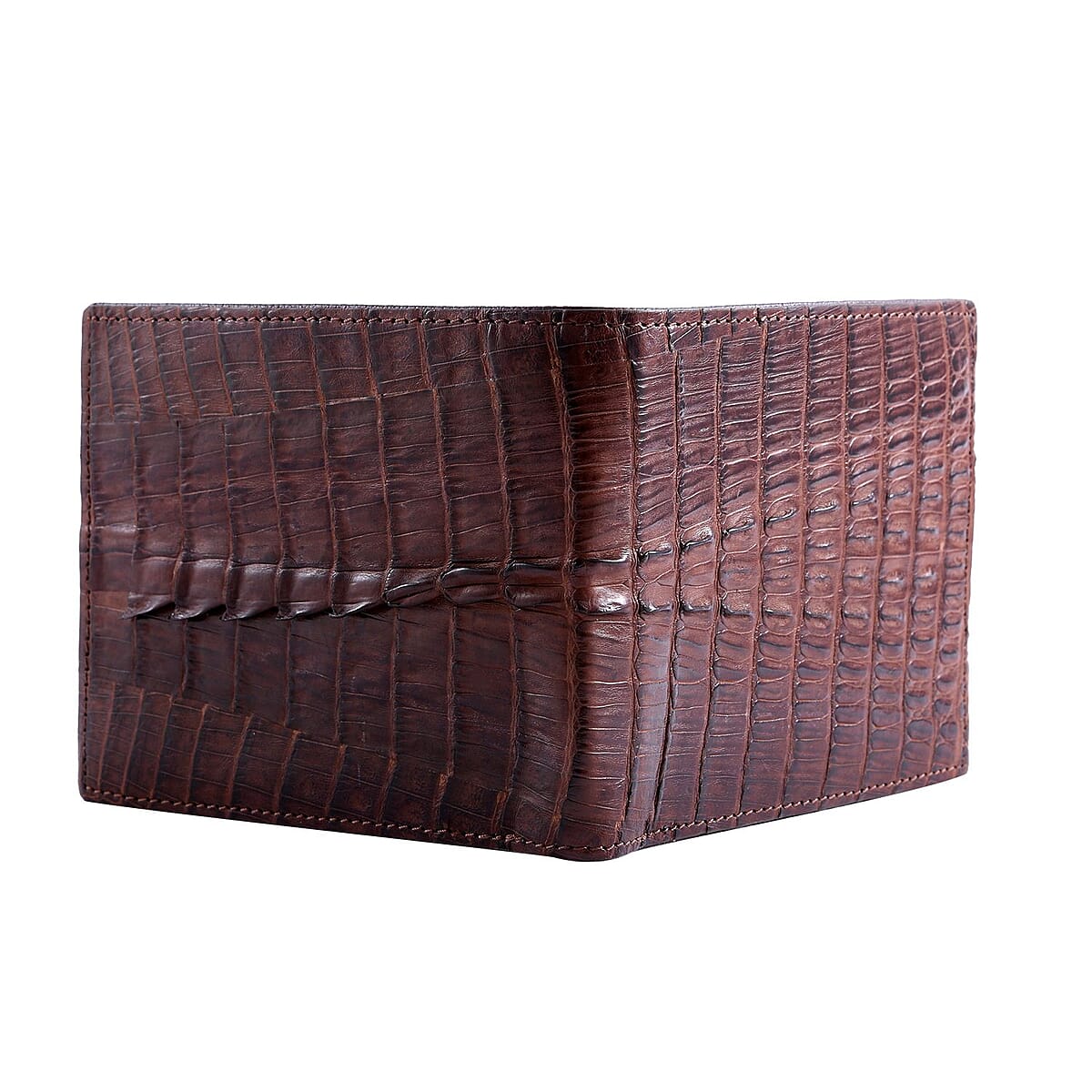 River Brown Genuine Crocodile Leather Wallet image number 3