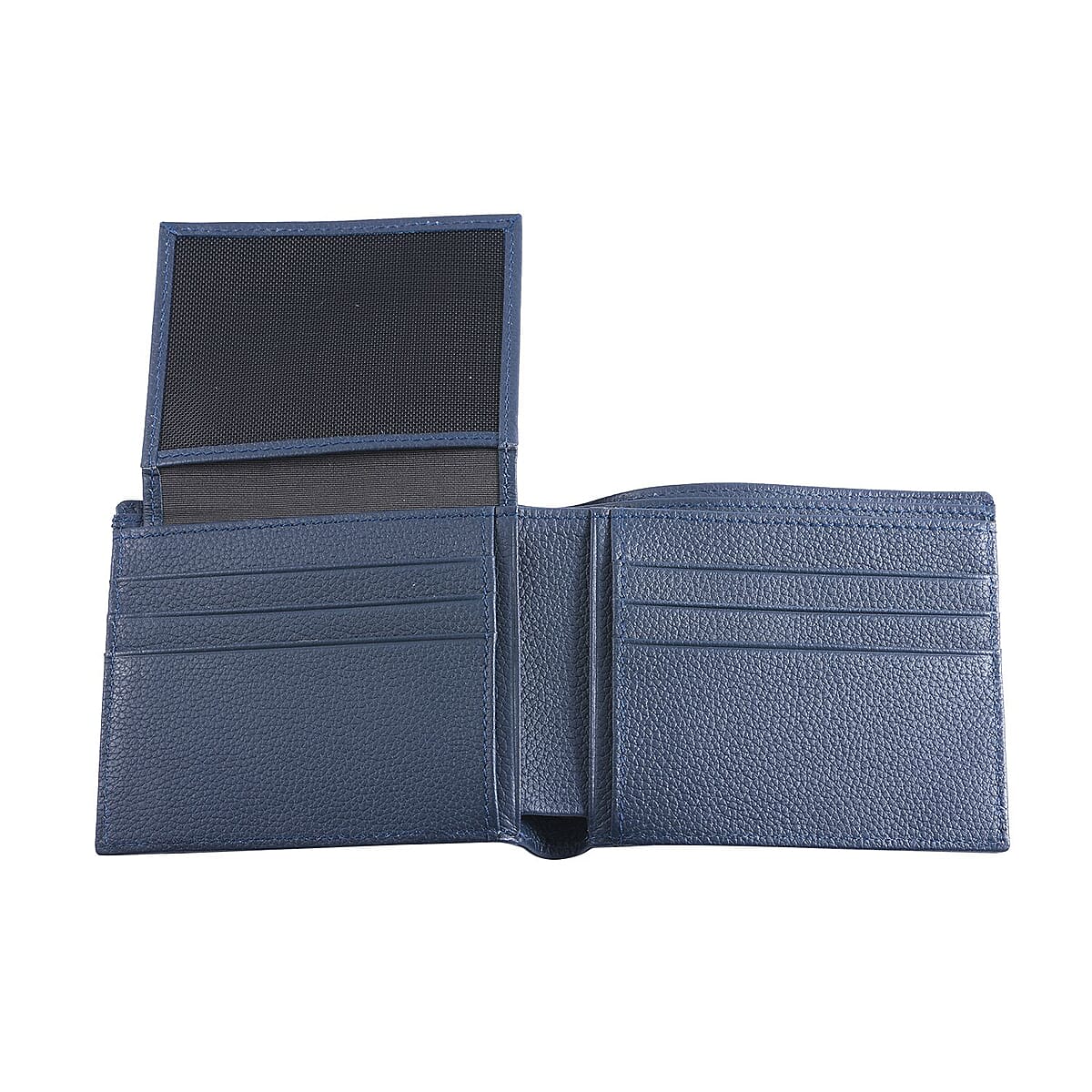 River Navy Blue Genuine Crocodile Leather Wallet image number 5