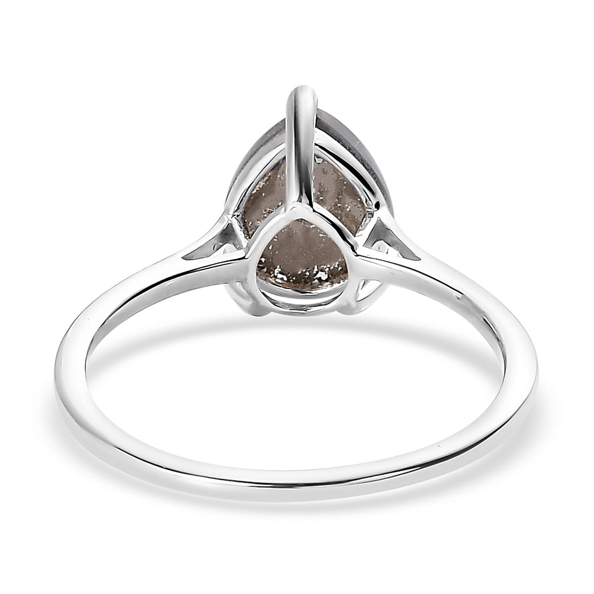Aurora Moonstone Solitaire Ring in Platinum Over Sterling Silver (Size 10.0) 2.25 ctw image number 4