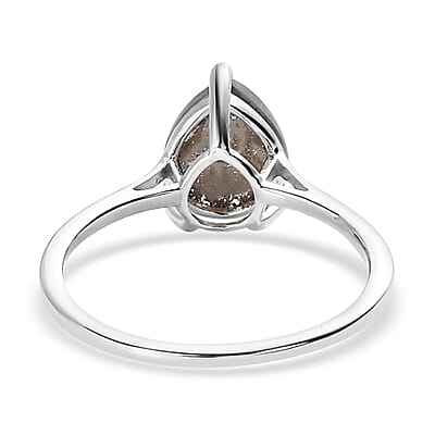 Aurora Moonstone (D) Solitaire Ring in Platinum Over Sterling Silver (Size 10.0) 2.25 ctw
