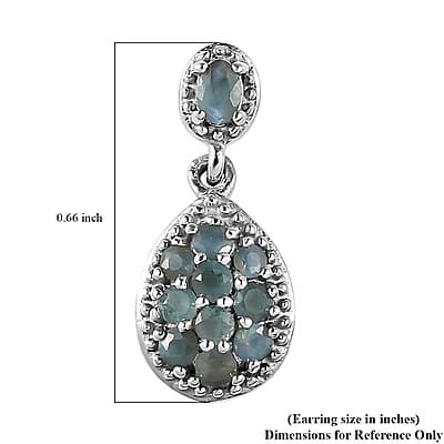 Narsipatnam Alexandrite Dangling Earrings in Platinum Over Sterling Silver 0.65 ctw