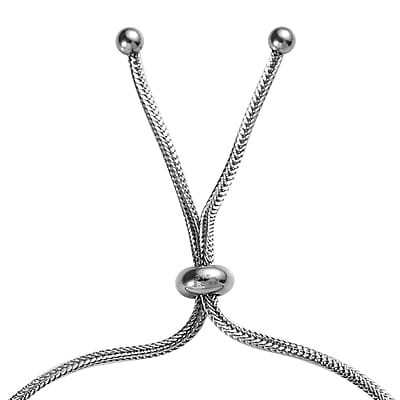 Karis Peridot 2.50 ctw Bolo Bracelet in Platinum Bond & Stainless Steel