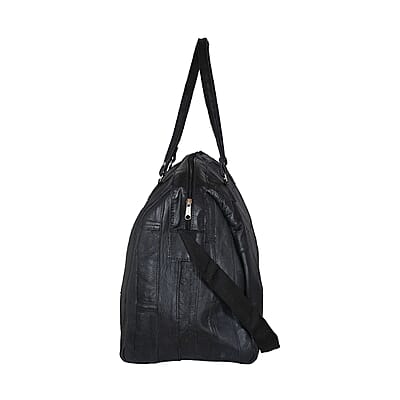 Closeout Deal Black Genuine Cow Leather Duffle Bag