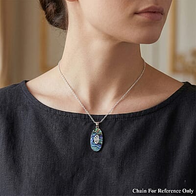 Abalone Shell Pendant without Chain in Sterling Silver
