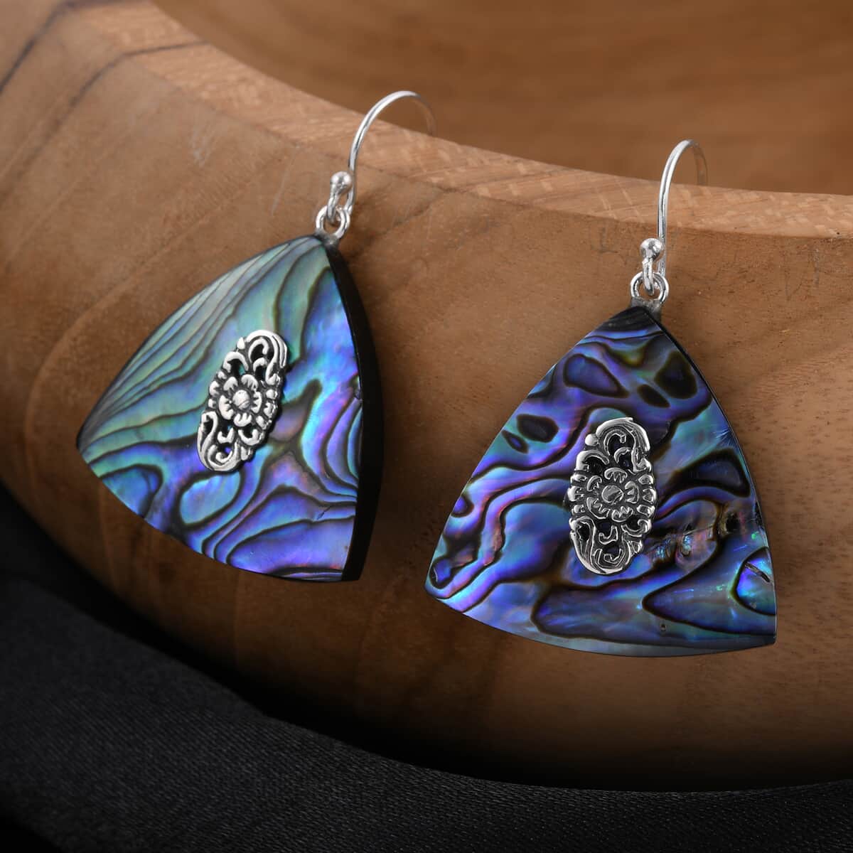 Abalone Shell Earrings in Sterling Silver image number 1