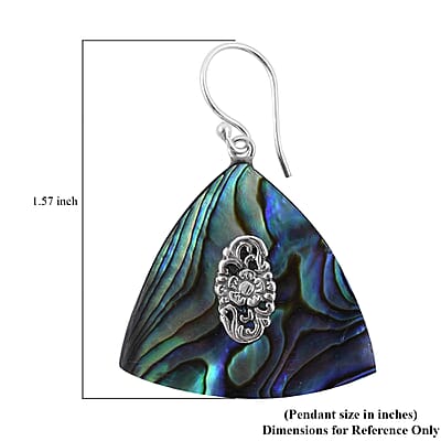 Abalone Shell Earrings in Sterling Silver
