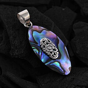Abalone Shell Pendant without Chain in Sterling Silver