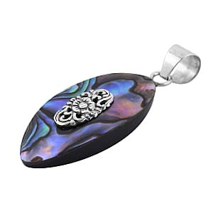 Abalone Shell Pendant without Chain in Sterling Silver