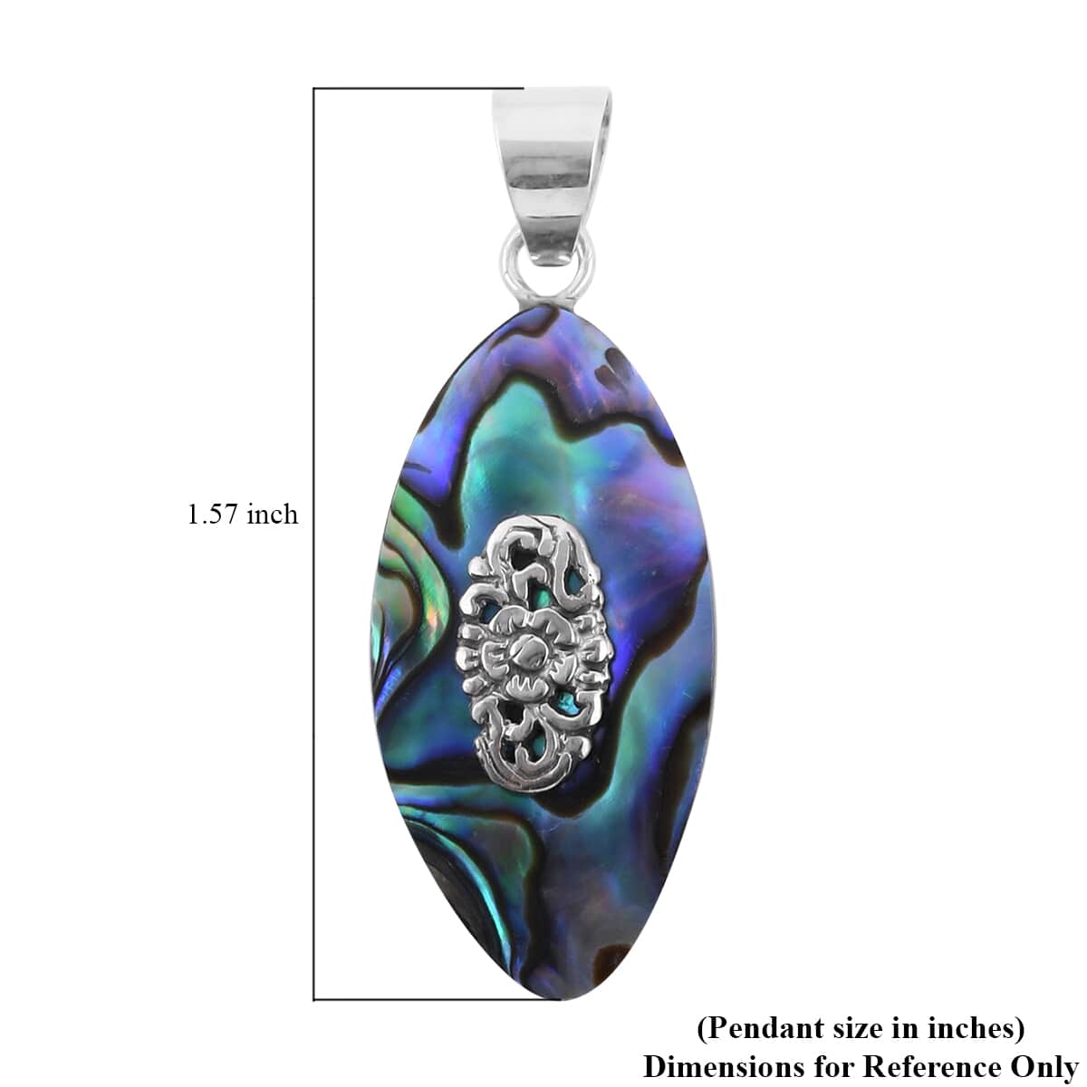 Abalone Shell Pendant in Sterling Silver image number 4