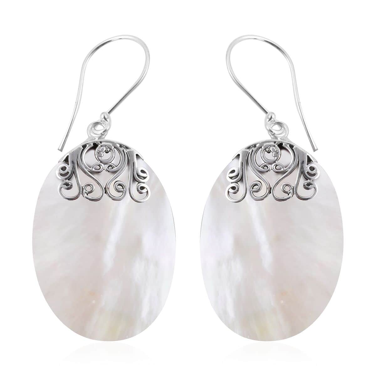 Mother Of Pearl Earrings in Sterling Silver image number 0