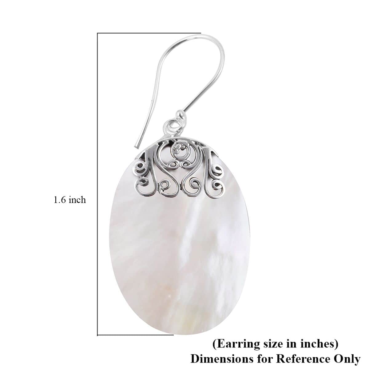 Mother Of Pearl Earrings in Sterling Silver image number 4
