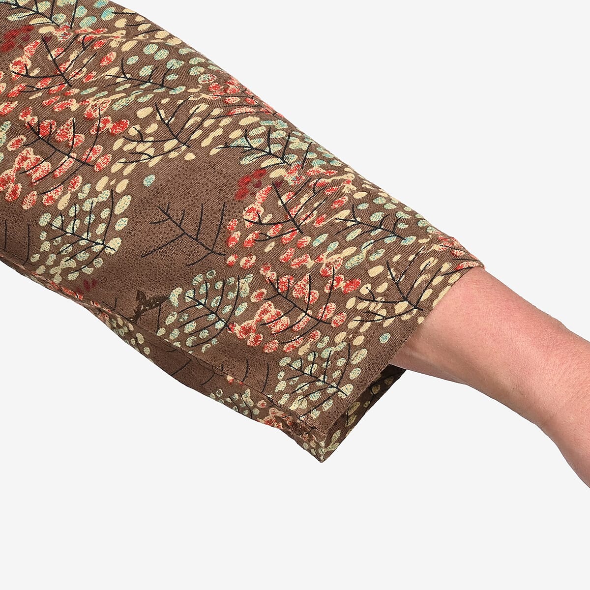 TAMSY Beige Color Quarter Sleeves Top - L image number 3