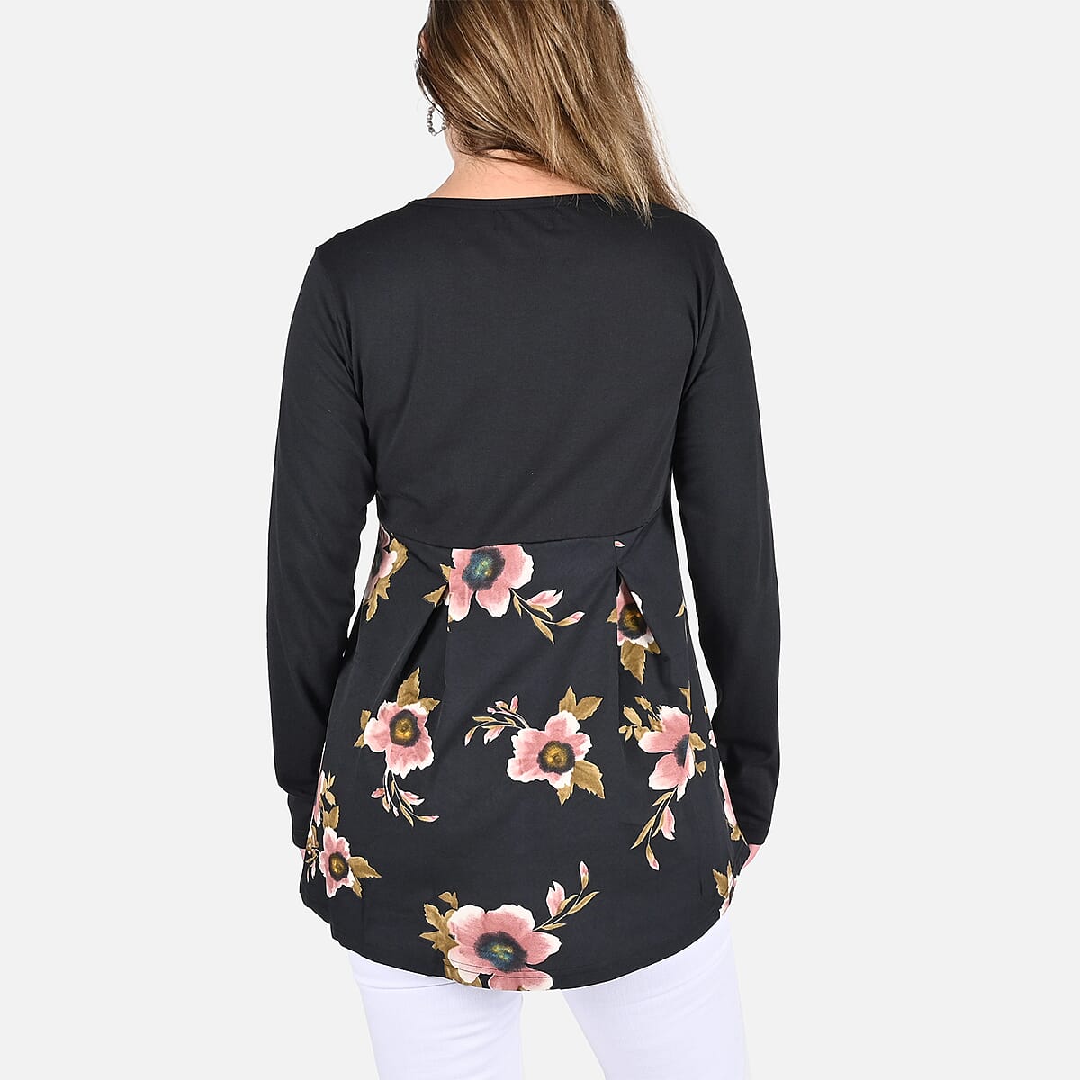 Tamsy Black Full Sleeves Top - M image number 1