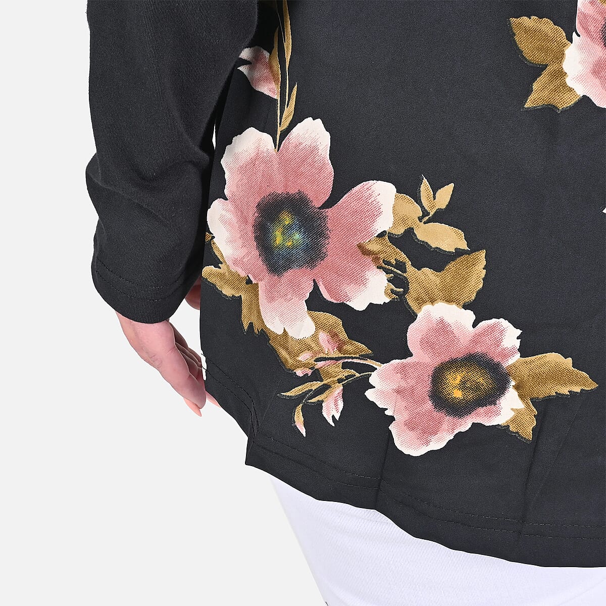 Tamsy Black Full Sleeves Top - S image number 4