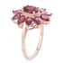 Orissa Rhodolite Garnet Floral Ring in Vermeil Rose Gold Over Sterling Silver (Size 5.0) 3.40 ctw image number 3