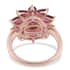 Orissa Rhodolite Garnet Floral Ring in Vermeil Rose Gold Over Sterling Silver (Size 5.0) 3.40 ctw image number 4