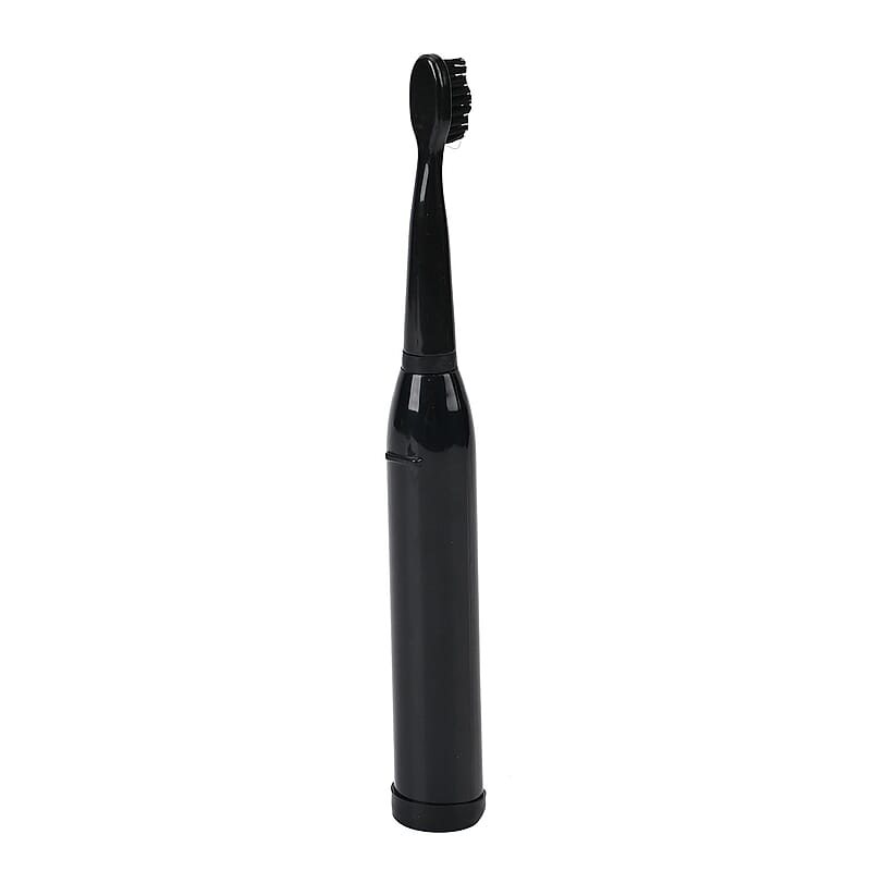 Black Electric Toothbrush with 4 Replaceable Brush Heads