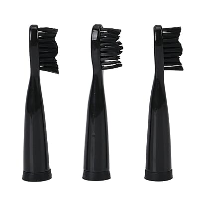 Black Electric Toothbrush with 4 Replaceable Brush Heads