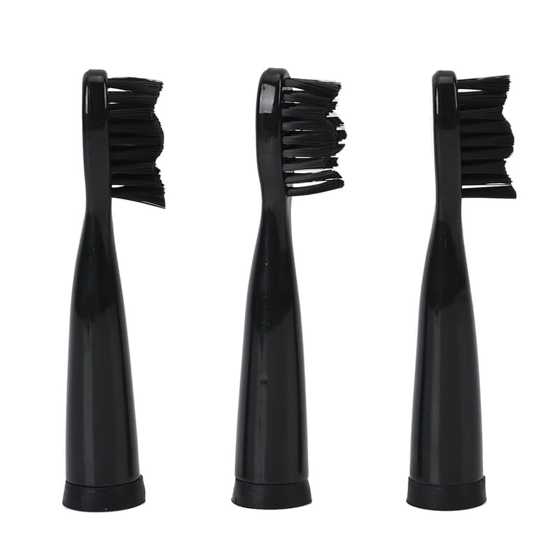 Black Electric Toothbrush with 4 Replaceable Brush Heads