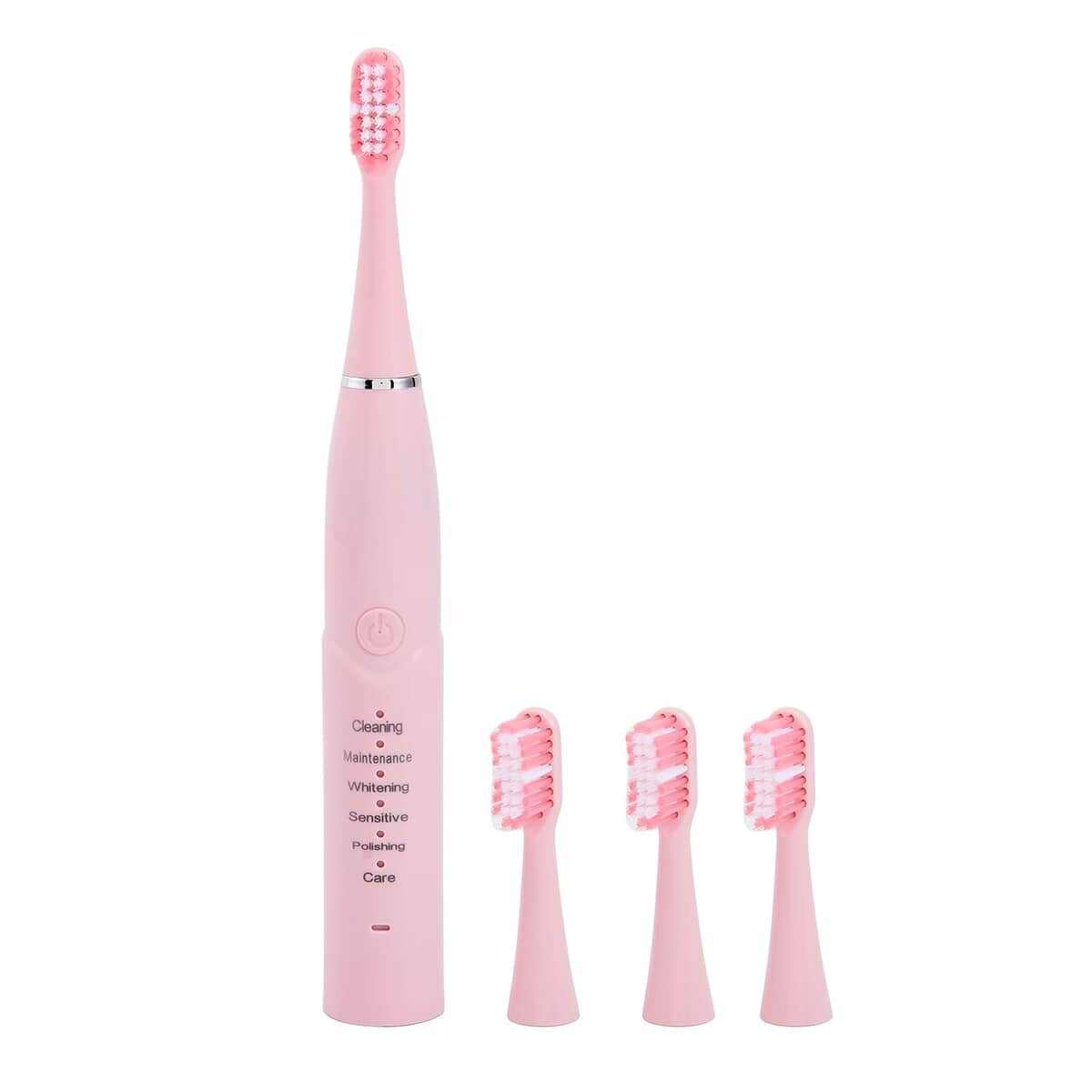 Pink Electric Toothbrush with 4 Replaceable Brush Heads image number 0