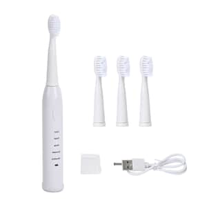 Black Electric Toothbrush with 4 Replaceable (7.4"x0.98")